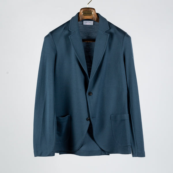 Steel Blue Athleisure Knit Blazer