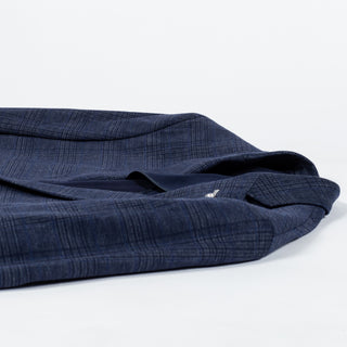 Blue Industry Navy Stretch Checked Blazer - Polyester, Viscose, Stretch - View 8
