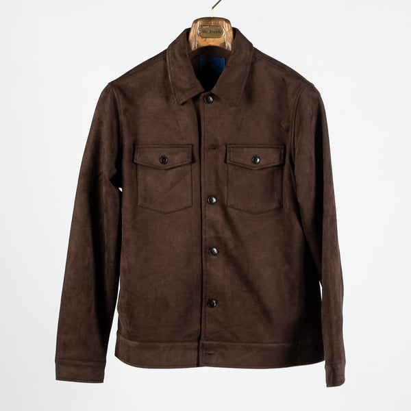 Brown Suede-Effect Milano Overshirt