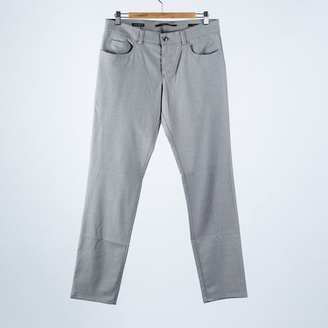 Alberto Light Grey Ceramica Pipe Trousers 1