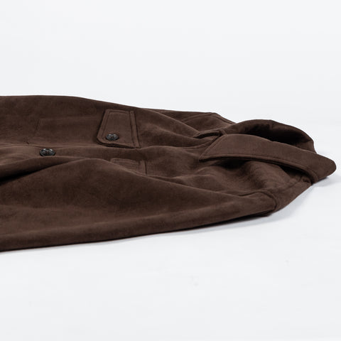 Blue Industry Brown Suede-Effect Milano Overshirt - Blue, Suede, Polyester, Modern Fit - View 8