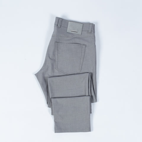 Alberto Light Grey Ceramica Pipe Trousers 2