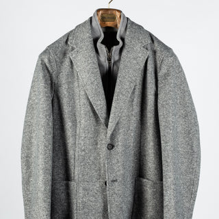 Fradi Textured Grey Travel Blazer Jacket - Wool, Italian, Made In Italy - View 6