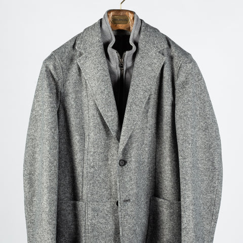 Fradi Textured Grey Travel Blazer Jacket - Wool, Italian, Made In Italy - View 6