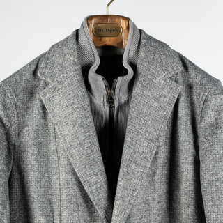 Fradi Textured Grey Travel Blazer Jacket - Wool, Italian, Made In Italy - View 7