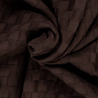 Gran Sasso Brown Patterned Checked Crew Neck - Cotton, Made In Italy - Alternate View