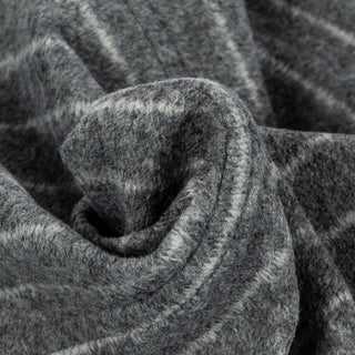 Fradi Grey Chalk Strip Hooded Blazer - Wool, Jersey, Polyester, Stripe, Made In Italy - Alternate View