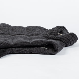 Fradi Charcoal Ribbed Wool Vest - Wool, Polyester, Viscose - View 7