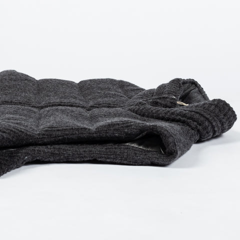 Fradi Charcoal Ribbed Wool Vest - Wool, Polyester, Viscose - View 7