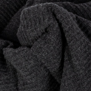 Fradi Charcoal Ribbed Wool Vest - Wool, Polyester, Viscose - Alternate View