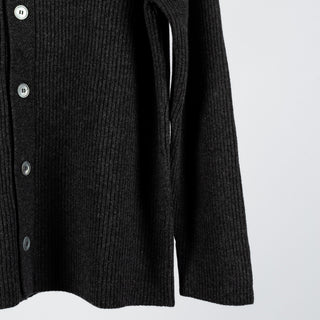 Charcoal Wool Cashmere Overshirt - Mr.Derk