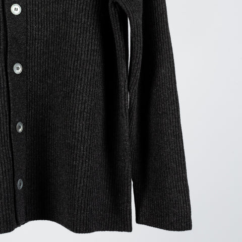 Charcoal Wool Cashmere Overshirt - Mr.Derk
