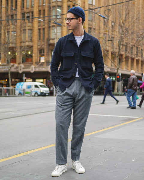 Informale Navy Moleskin WS50 Work Shirt 2