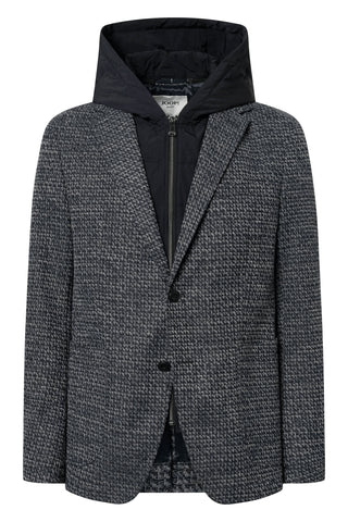 Joop Textured Navy Hooded Hoodney Blazer 1