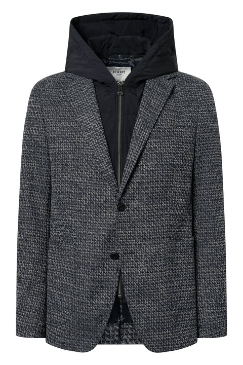 Joop Textured Navy Hooded Hoodney Blazer 1
