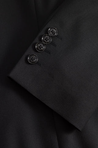 Joop Black Herby-Blayr Travel Suit - Wool, Polyester, Stretch, Slim Fit, Made In Portugal - Back View