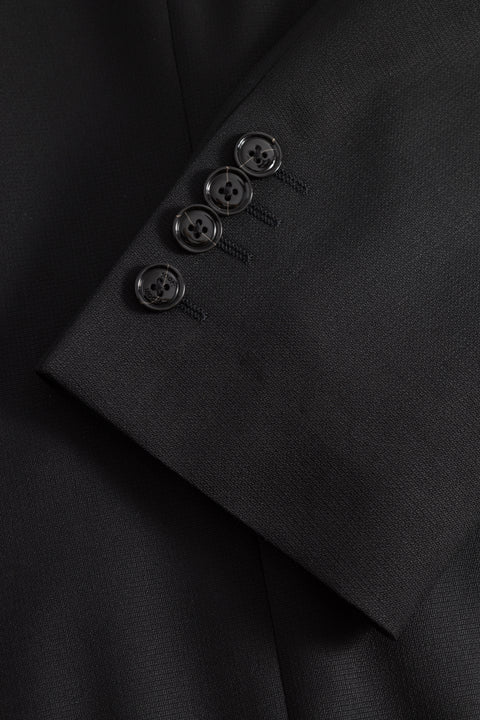 Joop Black Herby-Blayr Travel Suit - Wool, Polyester, Stretch, Slim Fit, Made In Portugal - Back View