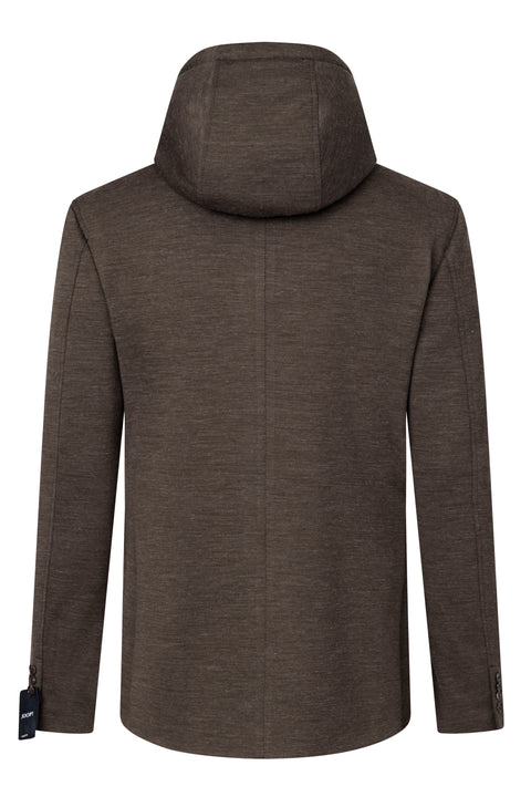 Joop Brown Huntsville Hooded Blazer - Wool, Cotton, Polyester, Slim Fit, Knit - View 5
