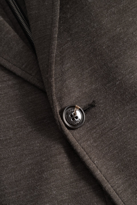 Joop Brown Huntsville Hooded Blazer - Wool, Cotton, Polyester, Slim Fit, Knit - Detail View