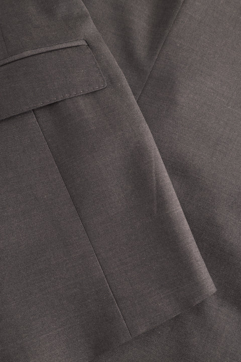 Joop Chocolate Brown Herby-Blayr Suit - Tan, Wool, Stretch, Slim Fit - Back View