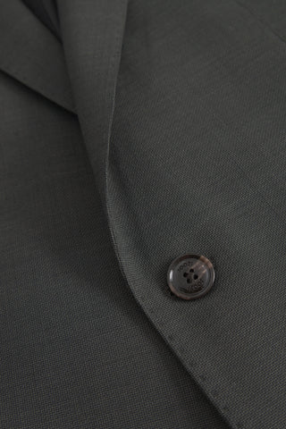 Joop Moss Green Herby-Blayr Suit - Tan, Wool, Stretch, Slim Fit - Detail View