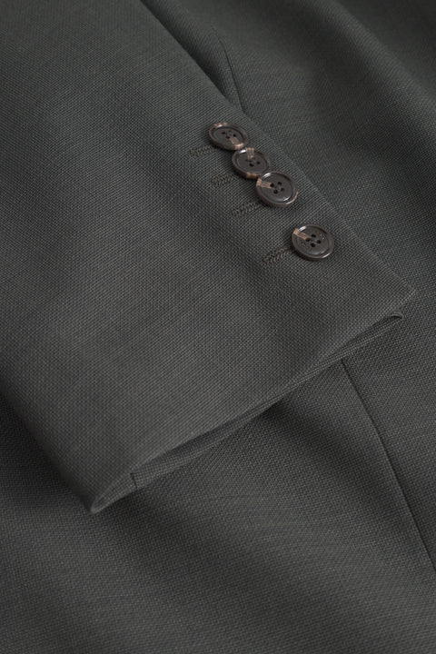 Joop Moss Green Herby-Blayr Suit - Tan, Wool, Stretch, Slim Fit - Back View