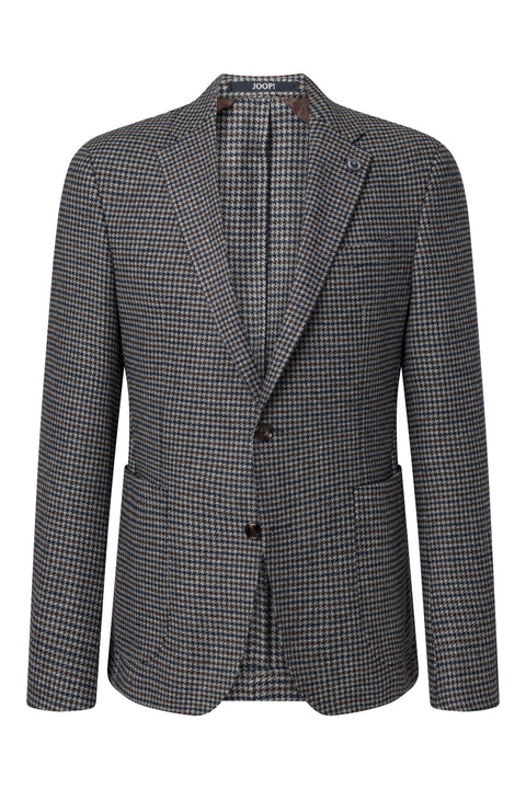 Joop Multi Houndstooth Hoverest Blazer - Navy, Wool, Slim Fit
