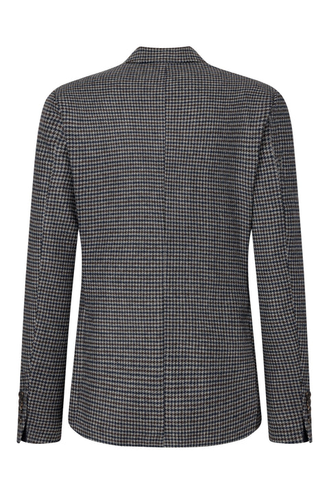 Joop Multi Houndstooth Hoverest Blazer - Navy, Wool, Slim Fit - View 5
