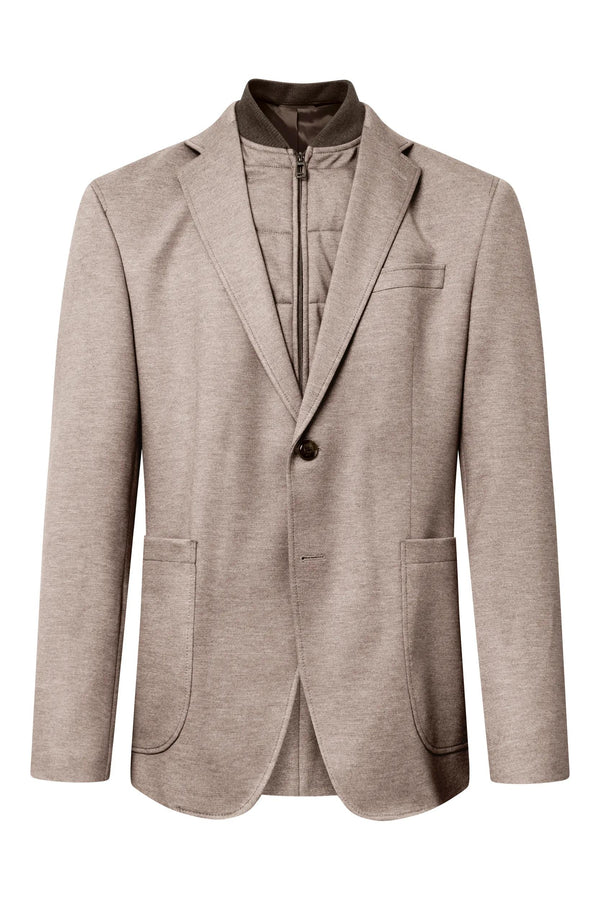 Textured Tan Harco Blazer w/ Removable Bib