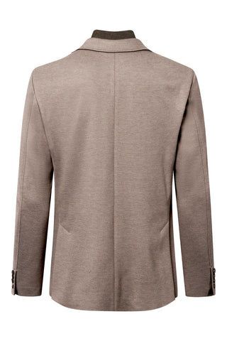 Joop Textured Tan Harco Blazer w/ Removable Bib - Denim, Stretch, Slim Fit - View 5