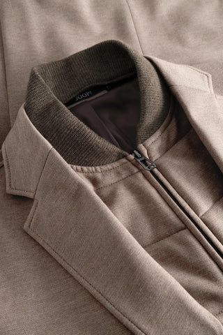 Joop Textured Tan Harco Blazer w/ Removable Bib - Denim, Stretch, Slim Fit - Alternate View
