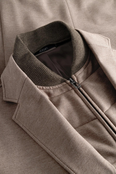 Joop Textured Tan Harco Blazer w/ Removable Bib - Denim, Stretch, Slim Fit - Alternate View