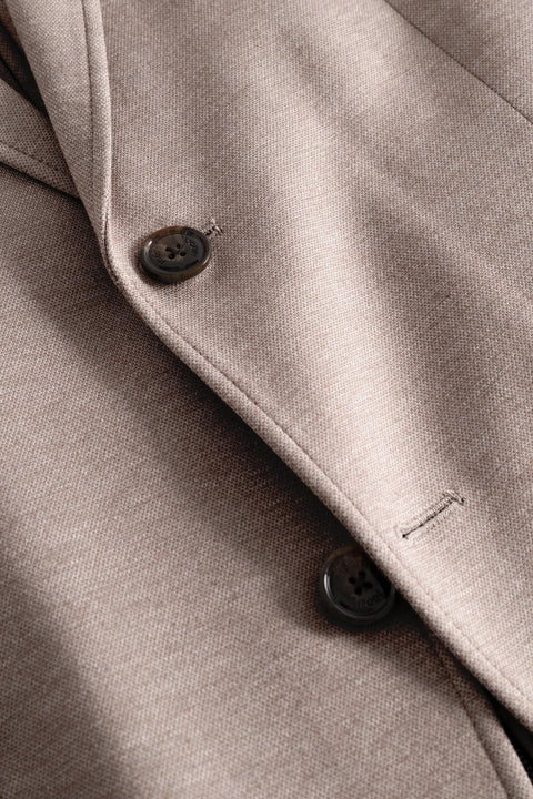 Joop Textured Tan Harco Blazer w/ Removable Bib - Denim, Stretch, Slim Fit - Detail View