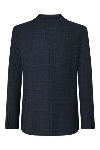 Joop Navy Herby-Blayr Checked Wool Suit - Wool, Italian, Slim Fit - View 5