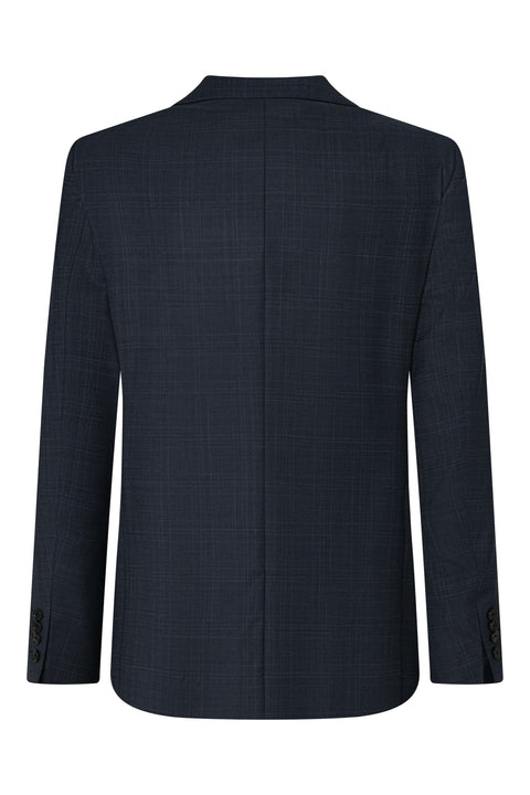 Joop Navy Herby-Blayr Checked Wool Suit - Wool, Italian, Slim Fit - View 5