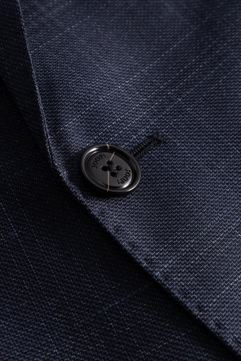 Joop Navy Herby-Blayr Checked Wool Suit - Wool, Italian, Slim Fit - Detail View