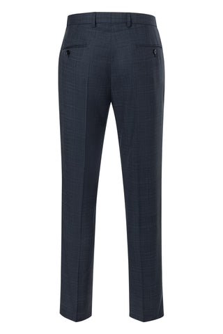 Joop Navy Herby-Blayr Checked Wool Suit - Wool, Italian, Slim Fit - View 9