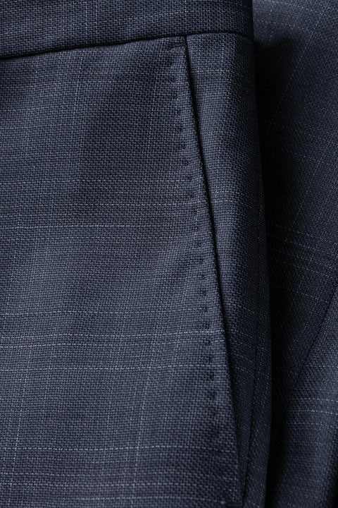 Joop Navy Herby-Blayr Checked Wool Suit - Wool, Italian, Slim Fit - View 7