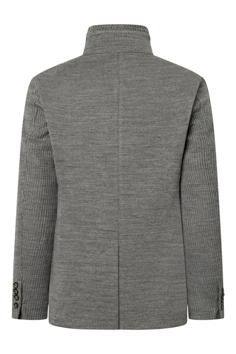 Joop Silver Marl Hectar Coat (fabric and sleeve detail)