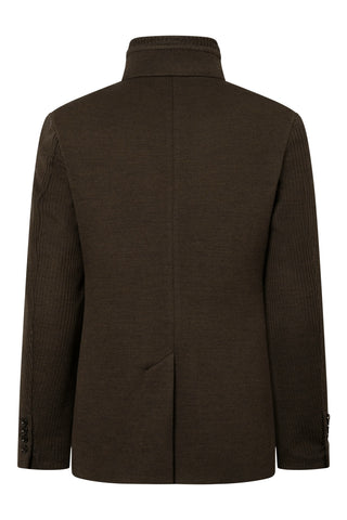 Joop Espresso Dark Brown Hectar Coat (fabric and sleeve detail)