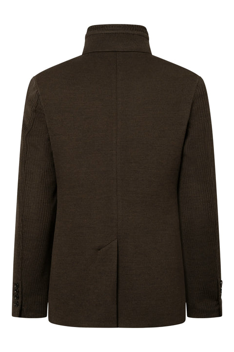 Joop Espresso Dark Brown Hectar Coat (fabric and sleeve detail)