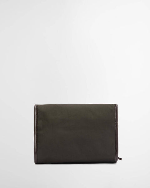 Barbour Olive Wax Wash Hang Bag 3