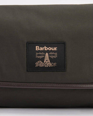 Barbour Olive Wax Wash Hang Bag 4