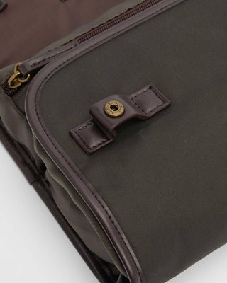 Barbour Olive Wax Wash Hang Bag 5