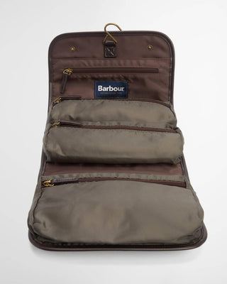Barbour Olive Wax Wash Hang Bag 6