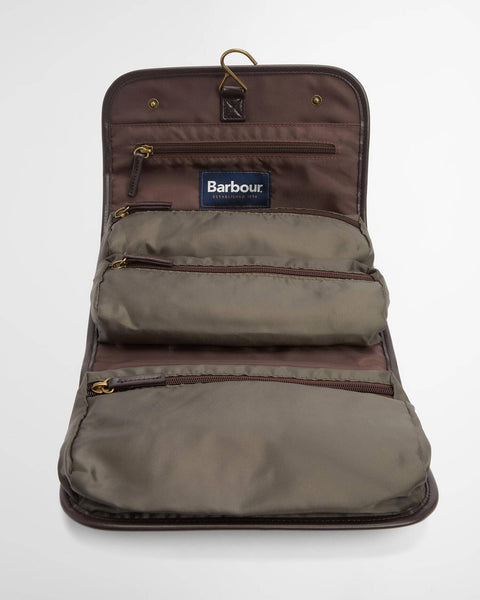 Barbour Olive Wax Wash Hang Bag 6