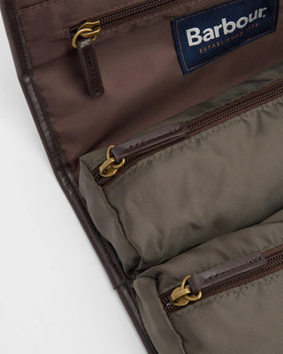 Barbour Olive Wax Wash Hang Bag 7