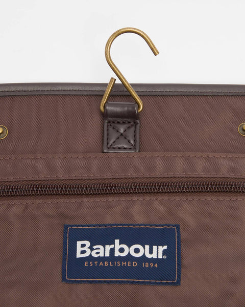 Barbour Olive Wax Wash Hang Bag 8