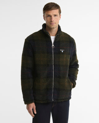 Barbour Shadow Classic Tartan Sherpa Fleece, front view.