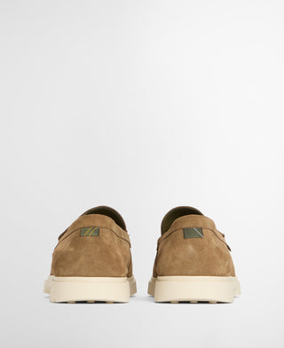 Barbour Taupe Suede Carty Loafer - Red, Denim, Velvet, Suede - Alternate View